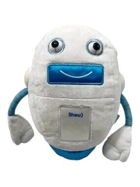 Shaw BUD Earbud Plush‎ Robot Mascot Cable Television 9 inch Tall